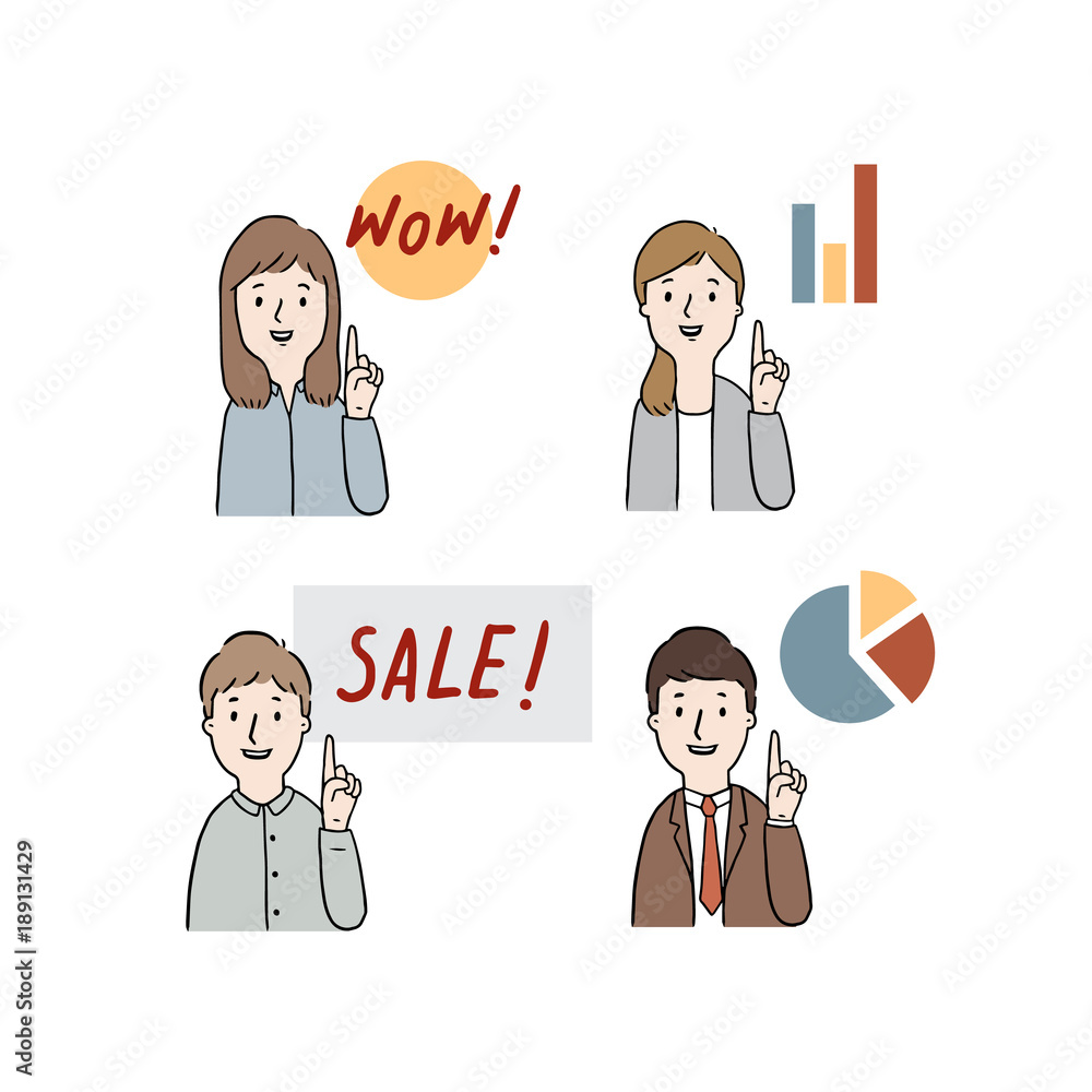 Hand drawn vector illustration of people pointing up something.
businessman point the finger to chart and pie graph.
Young guy with Sale and Wow text on white background. Hand drawn vector illustration of people pointing up something.
businessman point the finger to chart and pie graph.
Young guy with Sale and Wow text on white background.
