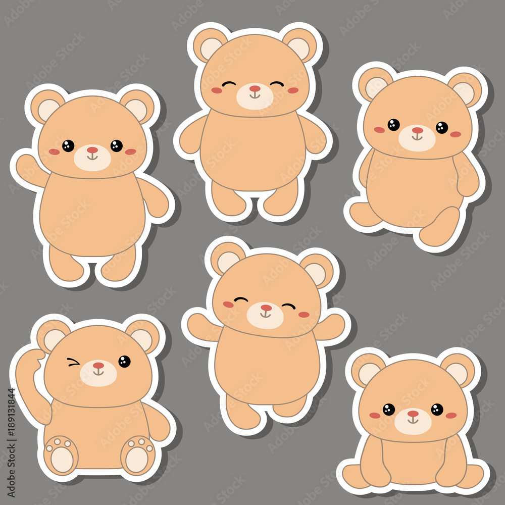 Set of cute bears Set of cute bears
