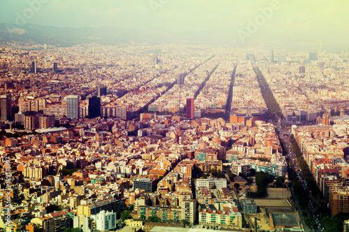 The Eixample district of Barcelona in Spain