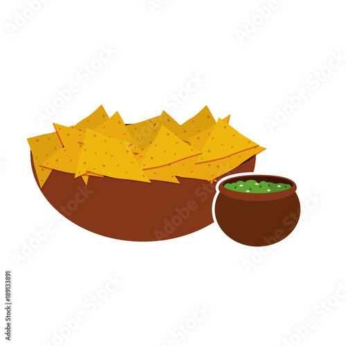 Isolated nachos design