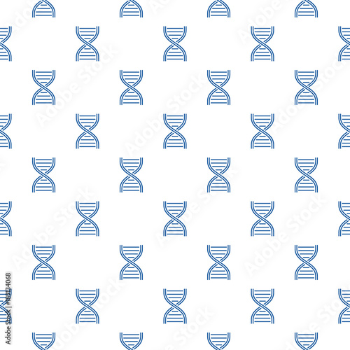 Deoxyribonucleic acid vector seamless pattern. DNA background