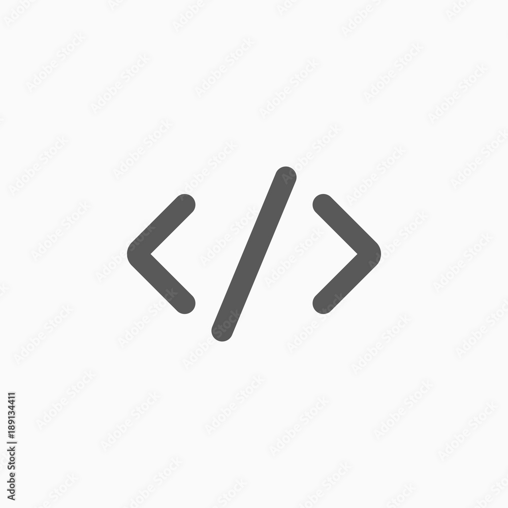 code icon, code vector