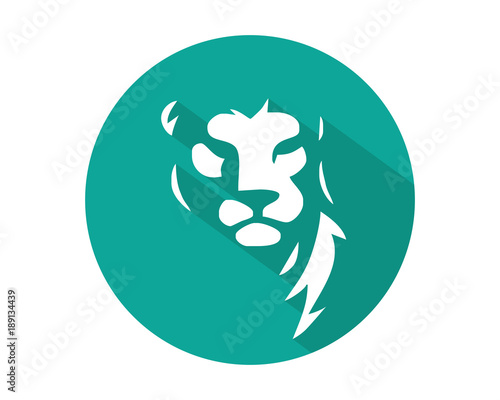 Fototapeta Naklejka Na Ścianę i Meble -  lion leo head face image vector icon logo silhouette