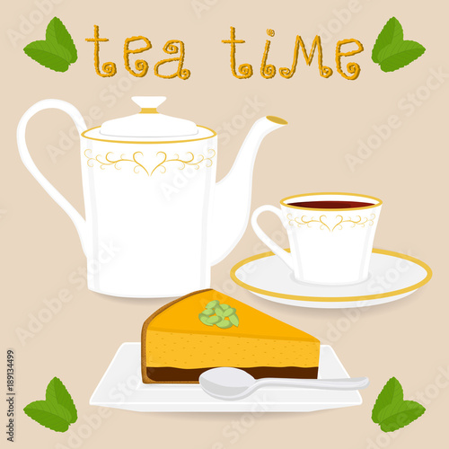 Vector illustration for ceramic cup