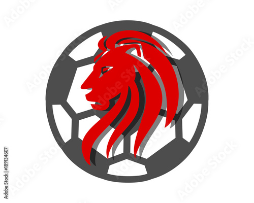 Fototapeta Naklejka Na Ścianę i Meble -  soccer lion leo image vector icon logo