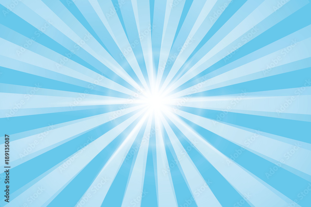 Sun rays illustration. Vector background.