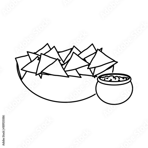 Isolated nachos design