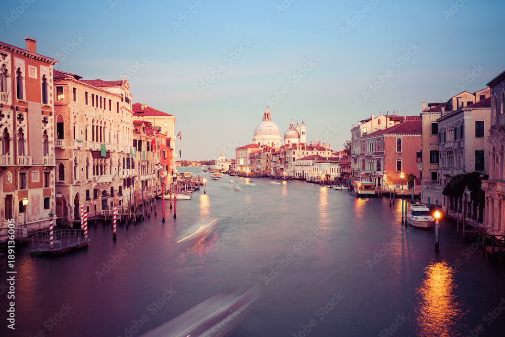 Panorama of Grand canal in Venice