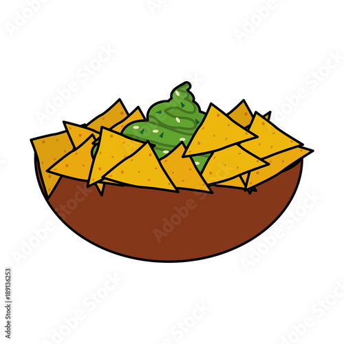 Isolated nachos design