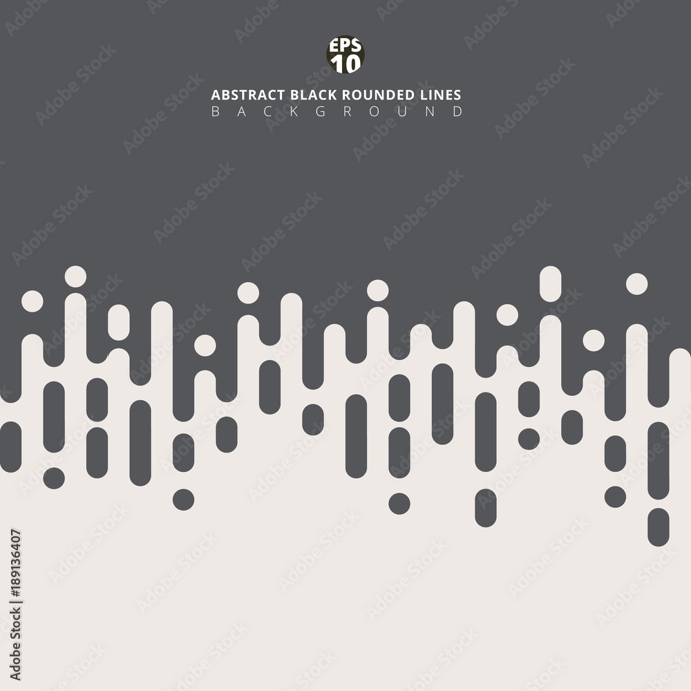 Obraz premium Przejście półtonów streszczenie szare linie zaokrąglone