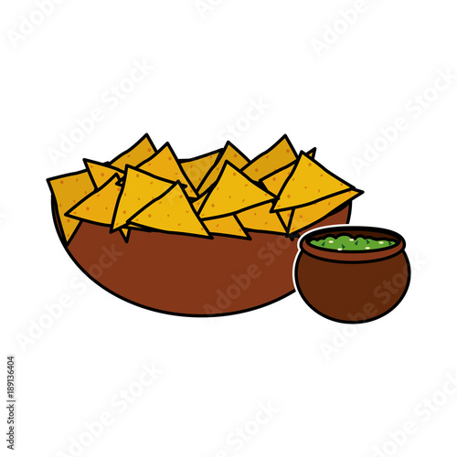 Isolated nachos design