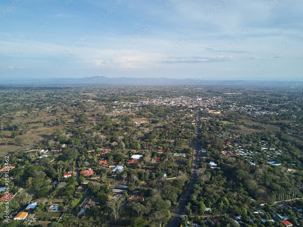 Aerial view of Diriamba city