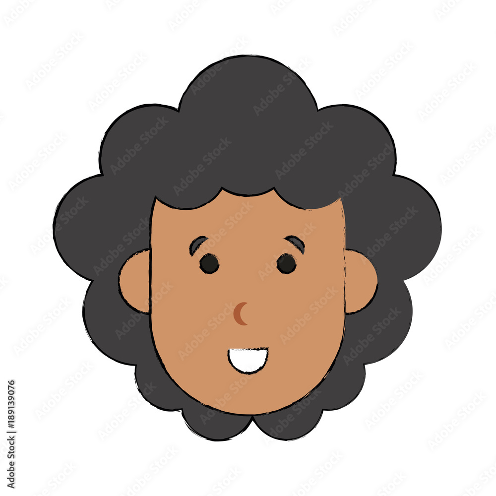 Woman face smiling cartoon icon vector illustration graphic design Woman face smiling cartoon icon vector illustration graphic design
