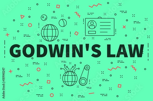 Conceptual business illustration with the words godwin's law photo