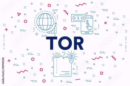 Fotótapéta Conceptual business illustration with the words tor
