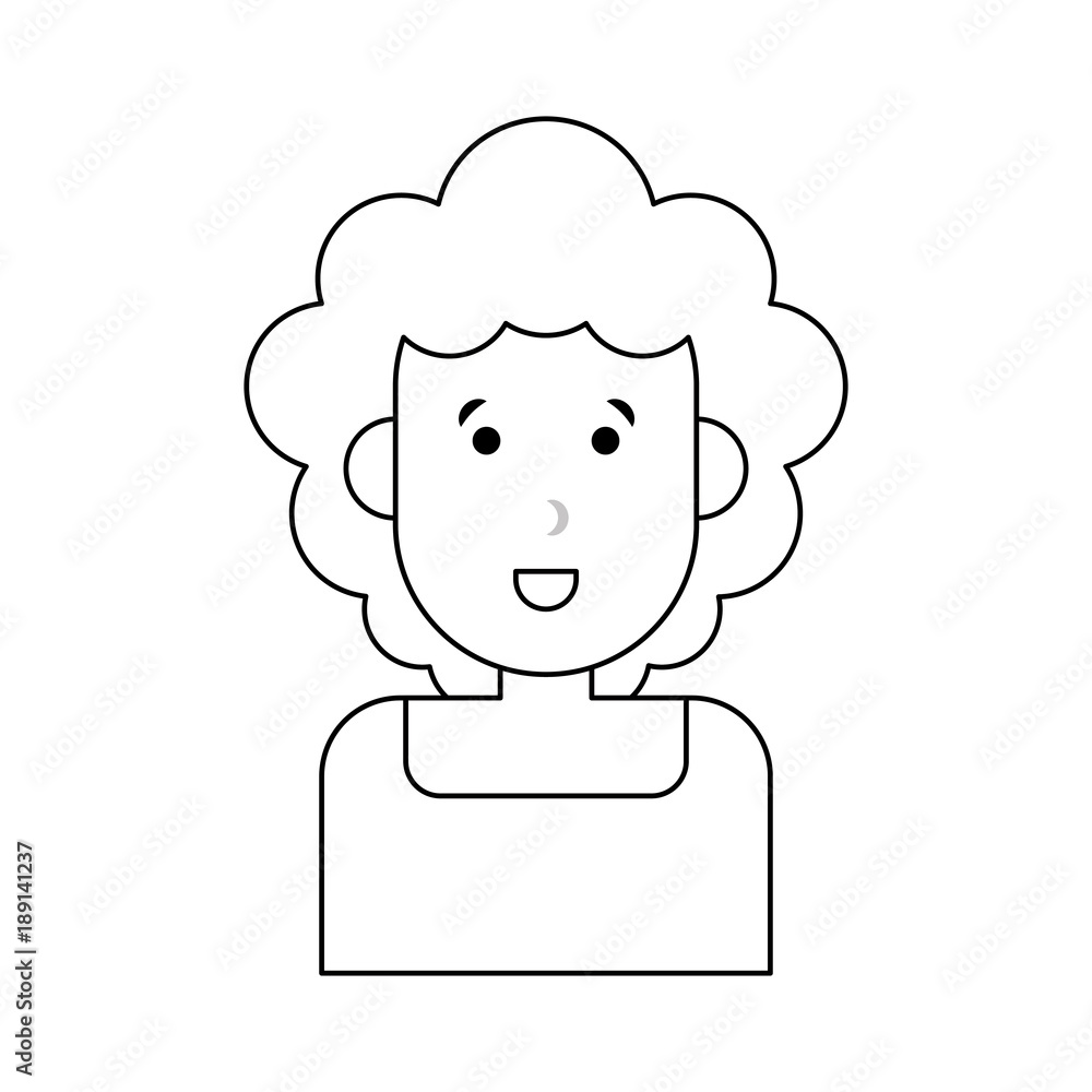 Woman face smiling cartoon icon vector illustration graphic design Woman face smiling cartoon icon vector illustration graphic design