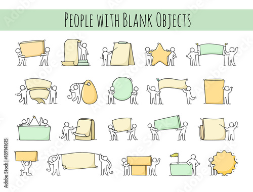  little people with blank spaces.