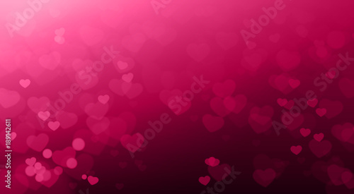 Creative Valentines Day Backgruond Blurred Hearts Bokeh Beautiful Elegant Vector Illustration
