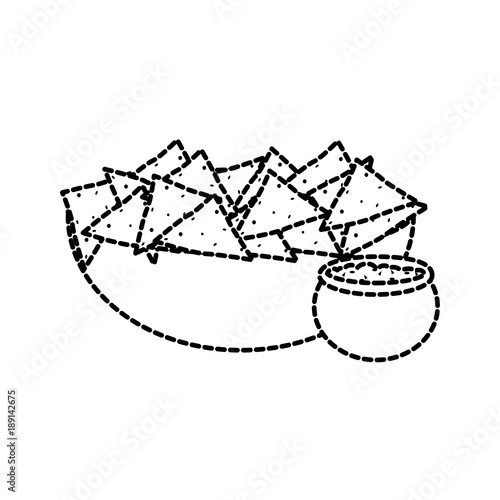 Isolated nachos design