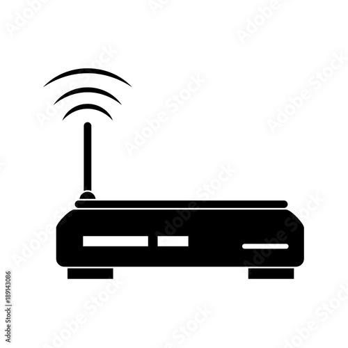 Wifi router technology icon vector illustration graphic design