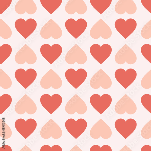 Pastel Hearts Seamless Pattern Cute Valentines Day