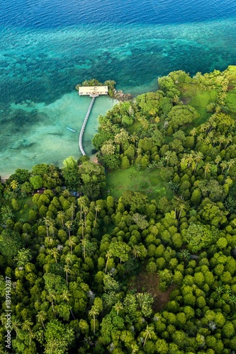 Fototapeta Naklejka Na Ścianę i Meble -  Aerial view of Hatta island in Indonesia