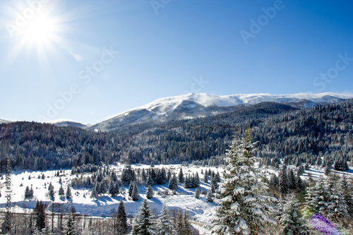 Mountain in winter - Bosnian olympic mountain Bjelasnica photo