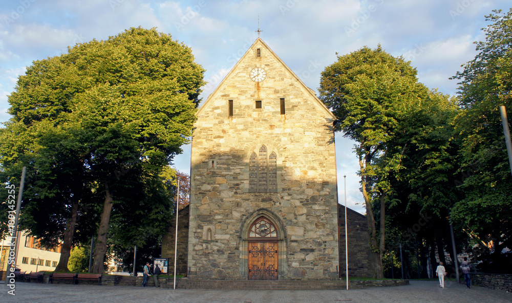 View of Stavanger cathedral, one of the oldest churches in Norway