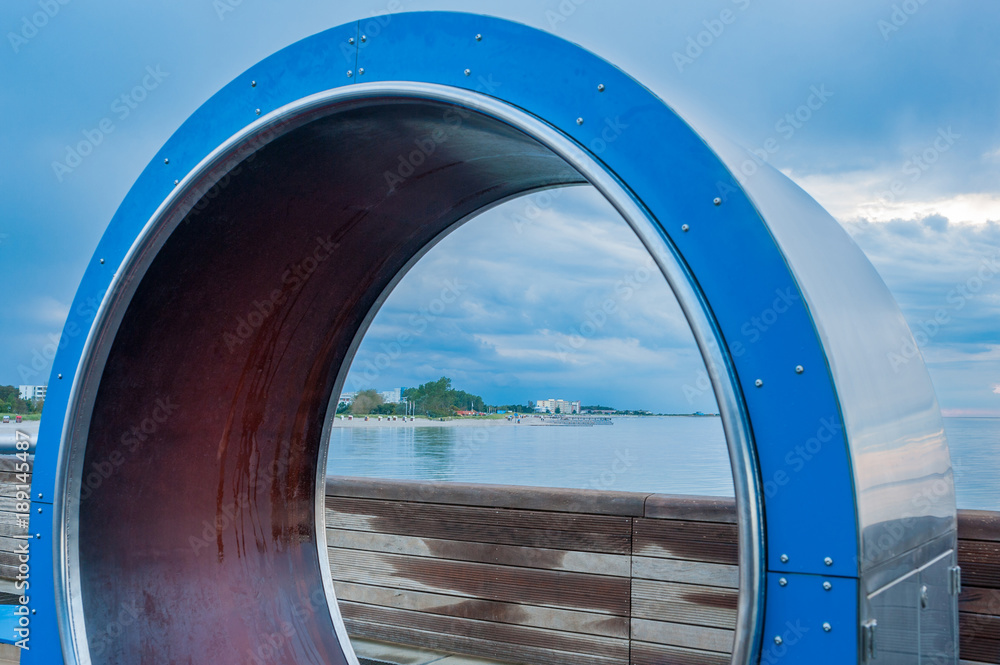 Fototapeta premium Seebrücke auch Erlebnisseebrücke in Heiligenhafen