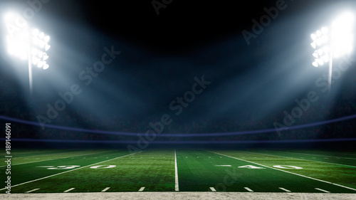 Boisko piłkarskie z oświetleniem stadionu