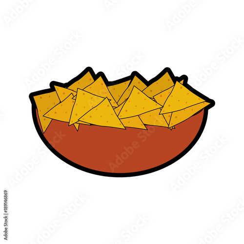 Isolated nachos design