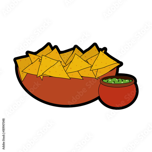 Isolated nachos design