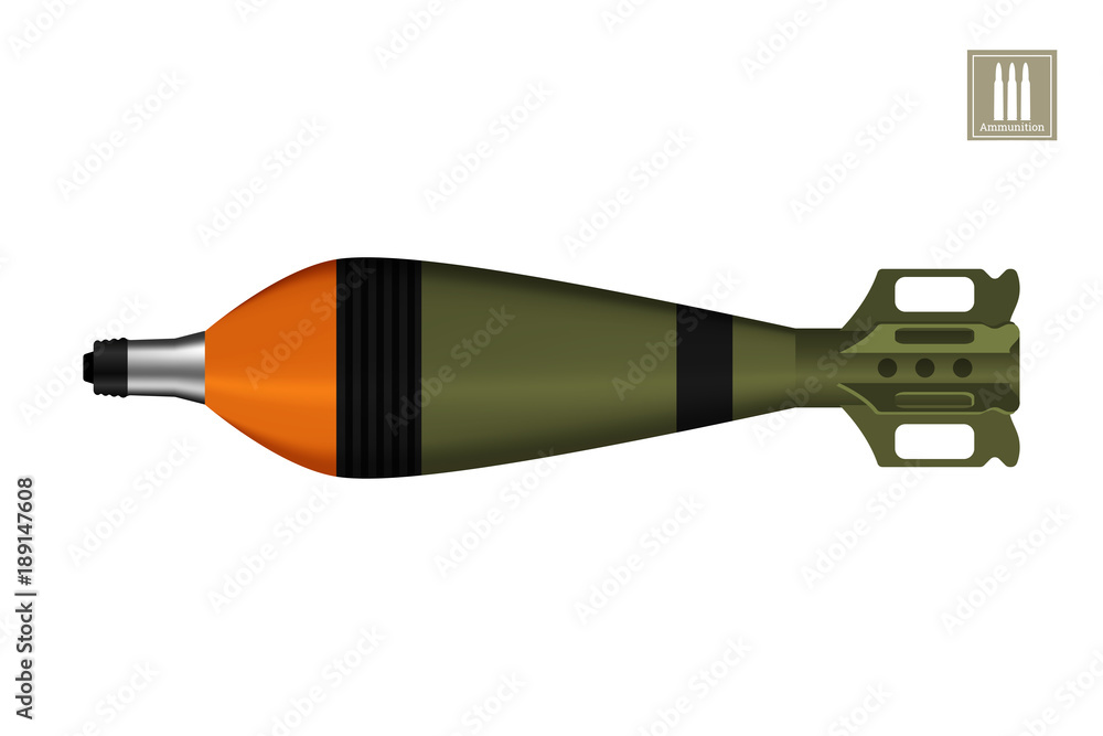 Detailed realistic image of tank mine. Army rocket explosive. Weapon icon. Military object. Vector illustration Detailed realistic image of tank mine. Army rocket explosive. Weapon icon. Military object. Vector illustration