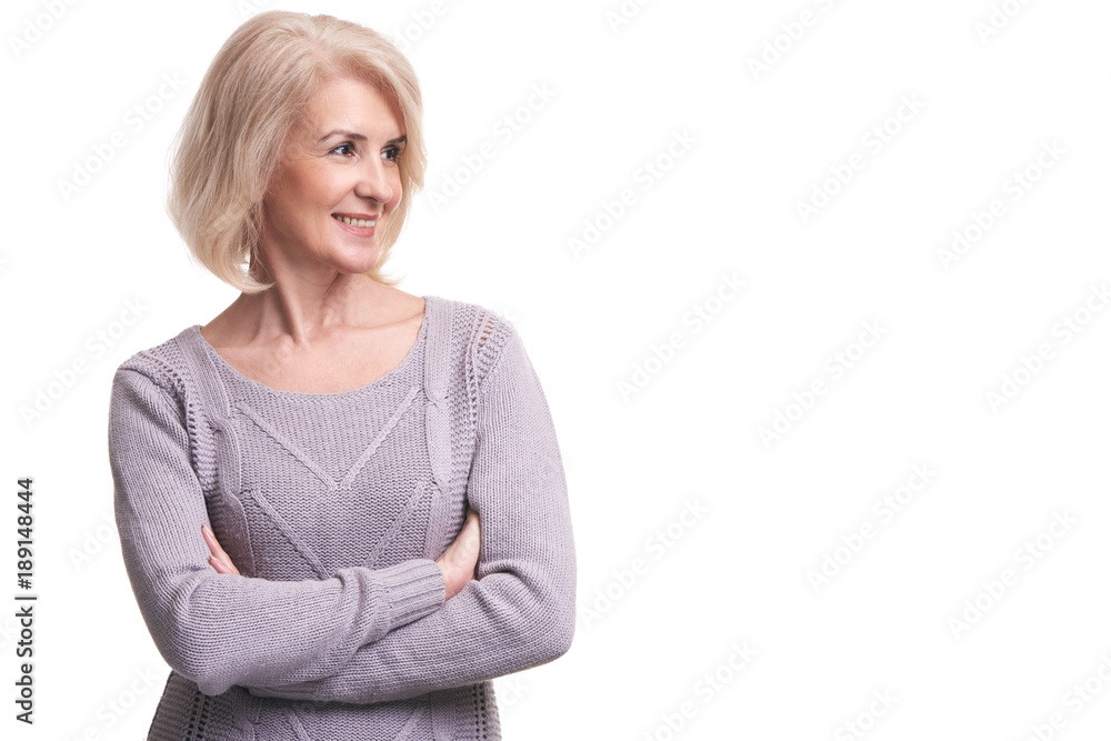 smiling old woman looking away smiling old woman looking away