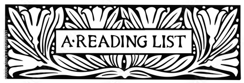 Eine Leseliste - A READING-LIST - florale ornamente - vintage-design