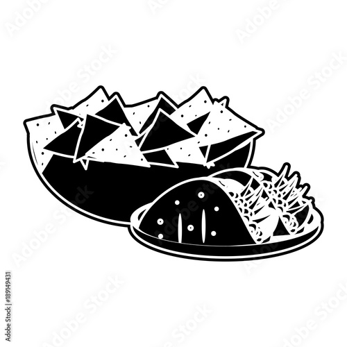 Burrito and nachos design