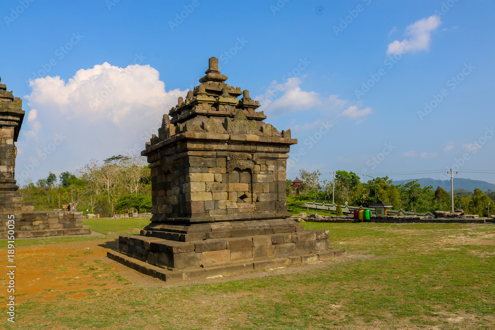 Fototapeta premium Candi Ijo, Natural Tour, Green Temple Indonesia Travel