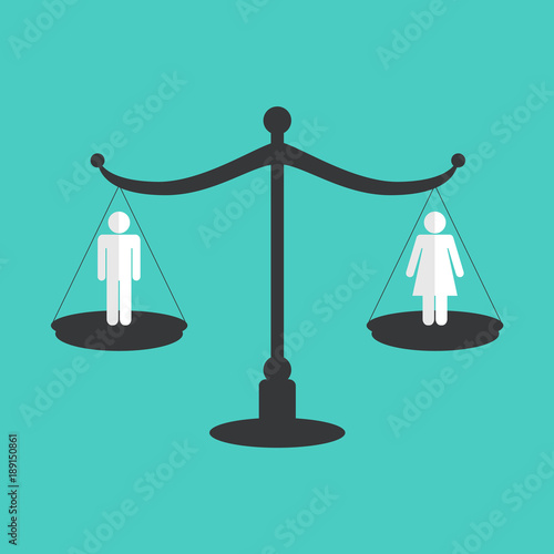 Gender equality concept. Vector illustration.