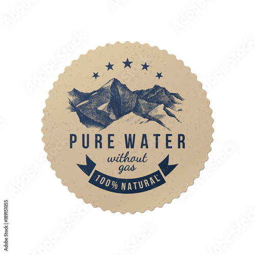 Pure water label template