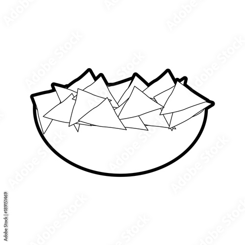 Isolated nachos design