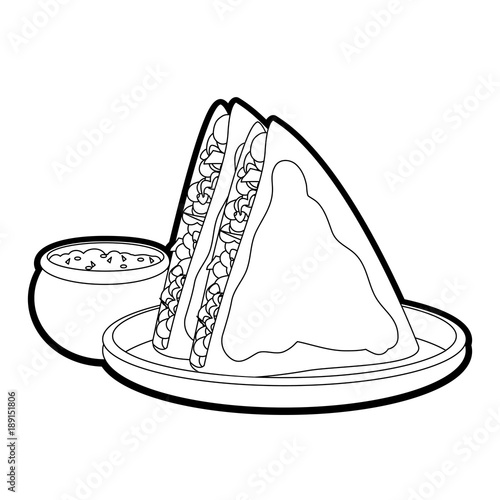 Isolated quesadilla design