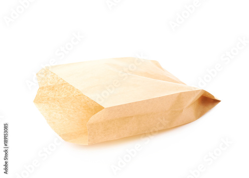 Brown paper bag isolated