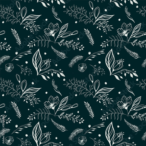 Floral seamless background - pattern for continuous replicate.