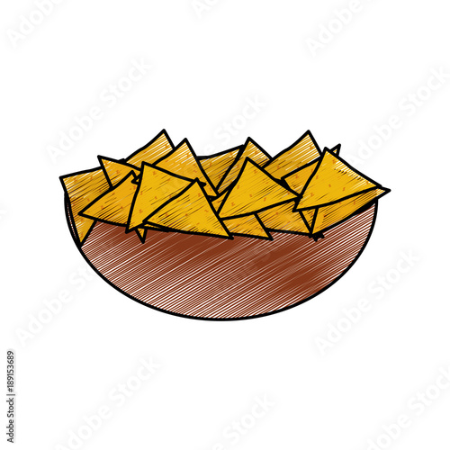 Isolated nachos design