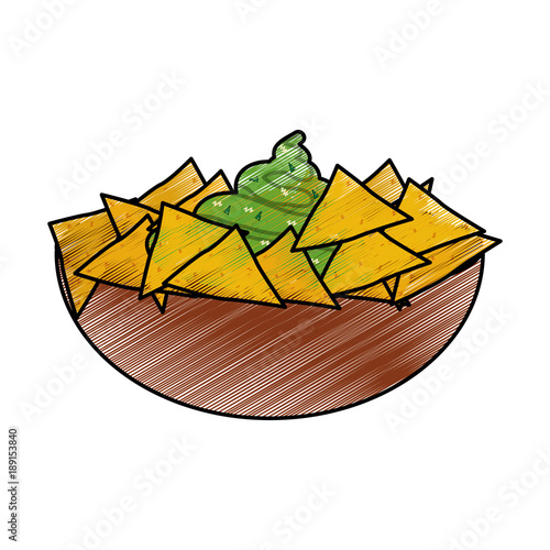 Isolated nachos design