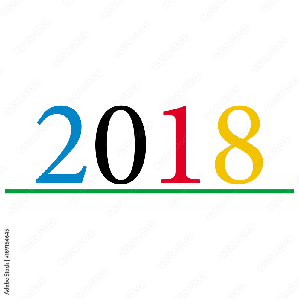2018 on white background 2018 on white background