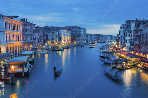 Grand Canal of Venice, Italy at dusk © leeyiutung