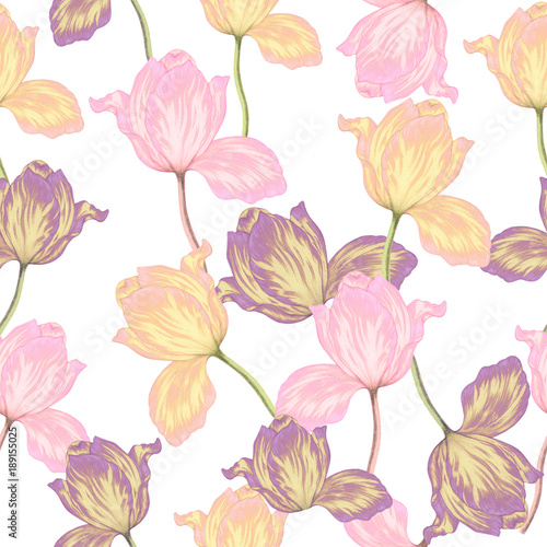 Wallpaper Mural Pastel seamless pattern Torontodigital.ca