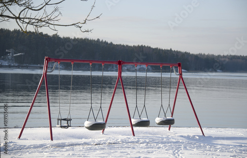 Winter view at lake Malaren