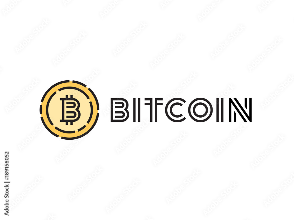 Fototapeta Vector Bitcoin Icon Logo Design